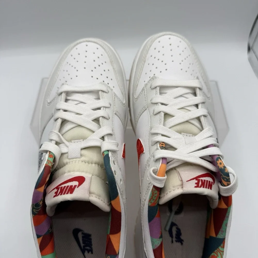 Nike Dunk Low White Multi-Color Paisley (GS) Shoes FN8913-141 Youth size 6Y‎